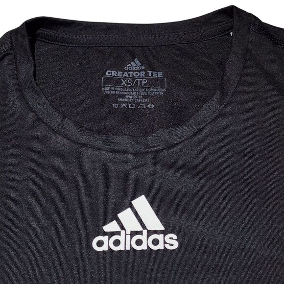 Adidas Women Creator Short Sleeve T-Shirt Crew Neck Tee Regular Fit Black SizeXS - Picture 6 of 9